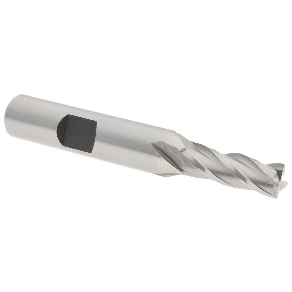 Hertel E299921161 Square End Mill: 17/64 Dia, 3/4 LOC, 3/8 Shank Dia, 2-1/2 OAL, 4 Flutes, Cobalt Image