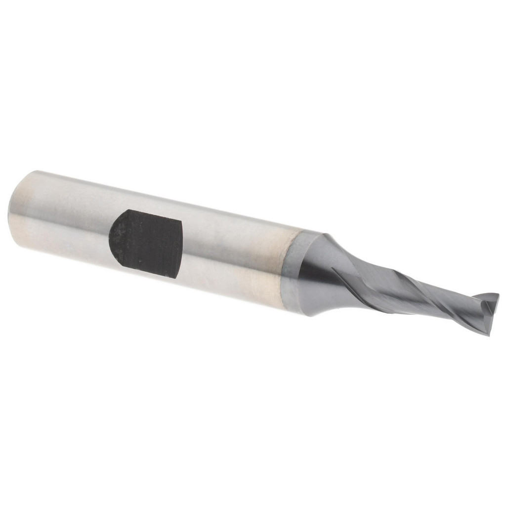 Hertel E799921146 Square End Mill: 3/16 Dia, 7/16 LOC, 3/8 Shank Dia, 2-3/8 OAL, 2 Flutes, High Speed Steel Image