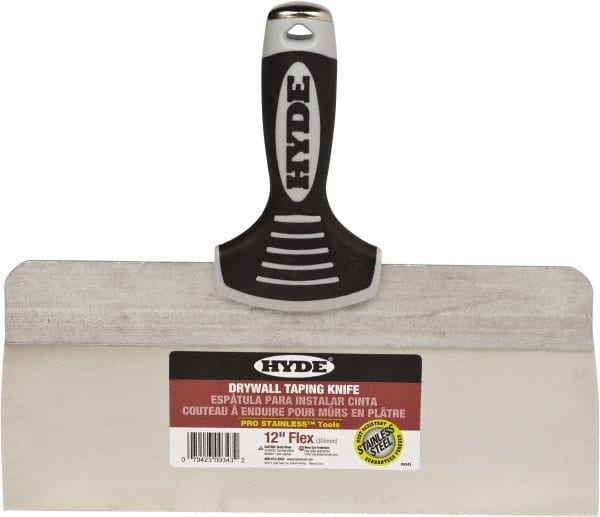 Hyde Tools 9343 Taping Knife: Stainless Steel, 12" Wide 