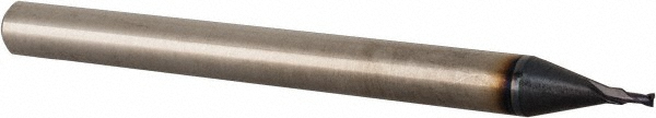 EM95992801 Square End Mill: 0.028 Dia, 3/64 LOC, 1/8 Shank Dia, 1-1/2 OAL, 2 Flutes, Solid Carbide  