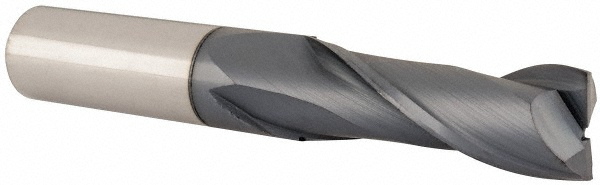 EM15404001 Square End Mill: 5/8 Dia, 1-3/4 LOC, 5/8 Shank Dia, 4 OAL, 2 Flutes, Solid Carbide  