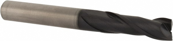 EM15402001 Square End Mill: 5/16 Dia, 1 LOC, 5/16 Shank Dia, 2-3/4 OAL, 2 Flutes, Solid Carbide  