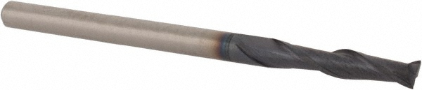 EM15400801 Square End Mill: 1/8 Dia, 5/8 LOC, 1/8 Shank Dia, 2 OAL, 2 Flutes, Solid Carbide  