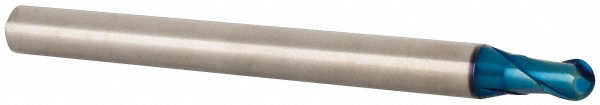 G8A43012 Ball End Mill: 0.1875" Dia, 0.1875" LOC, 2 Flute, Solid Carbide  