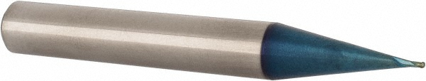 G8A43002 Ball End Mill: 0.0313" Dia, 0.0312" LOC, 2 Flute, Solid Carbide  