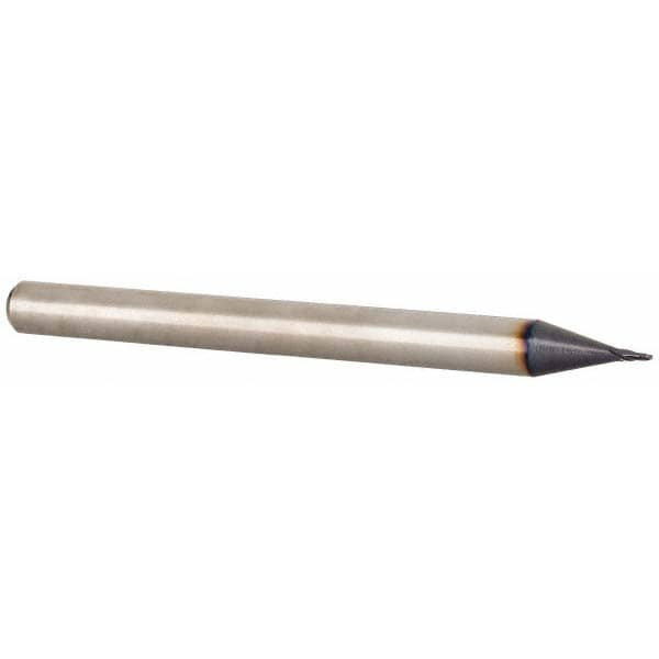 Accupro EM96092401 Ball End Mill: 0.024" Dia, 0.04" LOC, 2 Flute, Solid Carbide 