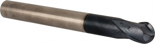 Accupro EM96104001 Ball End Mill: 0.625" Dia, 0.625" LOC, 2 Flute, Solid Carbide 