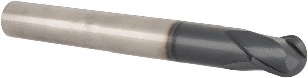 Accupro EM96104801 Ball End Mill: 0.75" Dia, 0.75" LOC, 2 Flute, Solid Carbide 