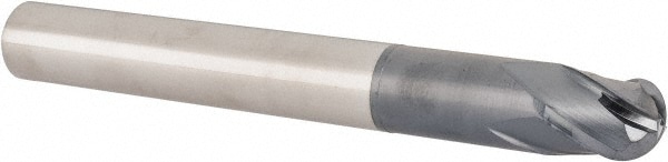 Accupro EM21004801 Ball End Mill: 0.75" Dia, 0.75" LOC, 4 Flute, Solid Carbide 