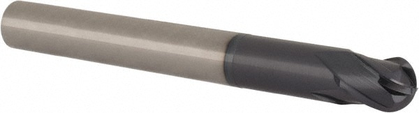 Accupro EM21004001 Ball End Mill: 0.625" Dia, 0.625" LOC, 4 Flute, Solid Carbide 