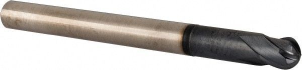 Accupro EM21002401 Ball End Mill: 0.375" Dia, 0.375" LOC, 4 Flute, Solid Carbide 