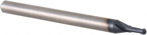 Accupro EM96095501 Ball End Mill: 0.055" Dia, 0.13" LOC, 2 Flute, Solid Carbide 