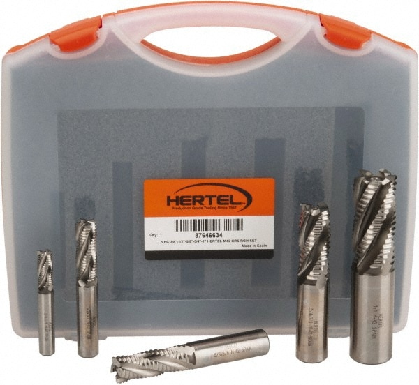 Hertel 87646642 End Mill Set: 1" Dia, 4 Flute, Square End Image