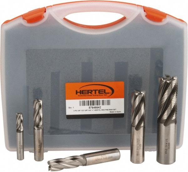 Hertel 87646659 End Mill Set: 1" Dia, 4 Flute, Square End Image