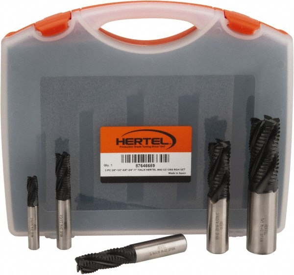 Hertel 87646667 End Mill Set: 1" Dia, 4 Flute, Square End Image