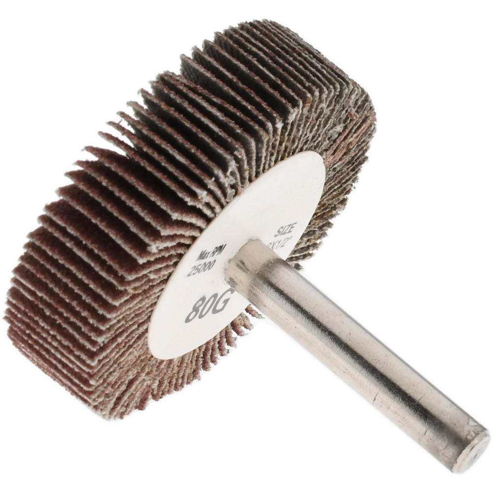 TruMaxx Mounted Flap Wheel 2" Dia, 1/2" Face Width, 80 Grit