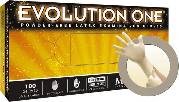 Microflex EV-2050-M Disposable Gloves: Size Medium, 5 mil, Latex 