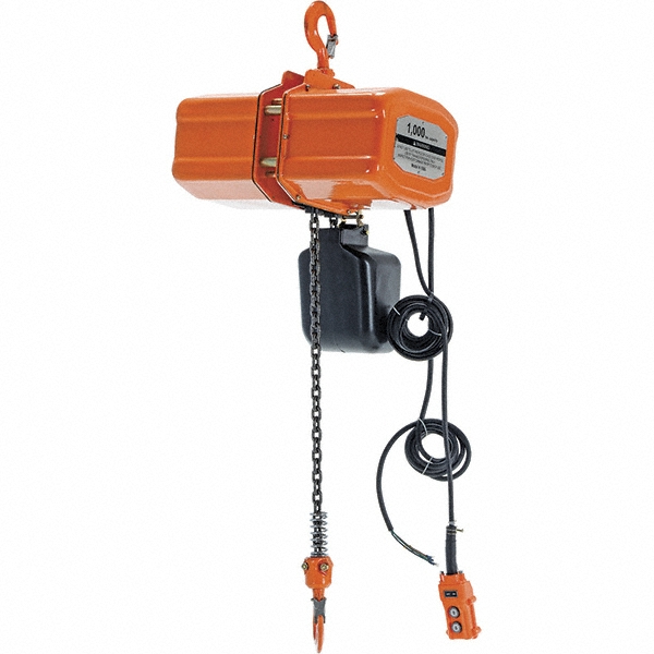 Vestil 1/2 Ton Capacity 17 FPM Lift Speed 110V Electric Chain Hoist
