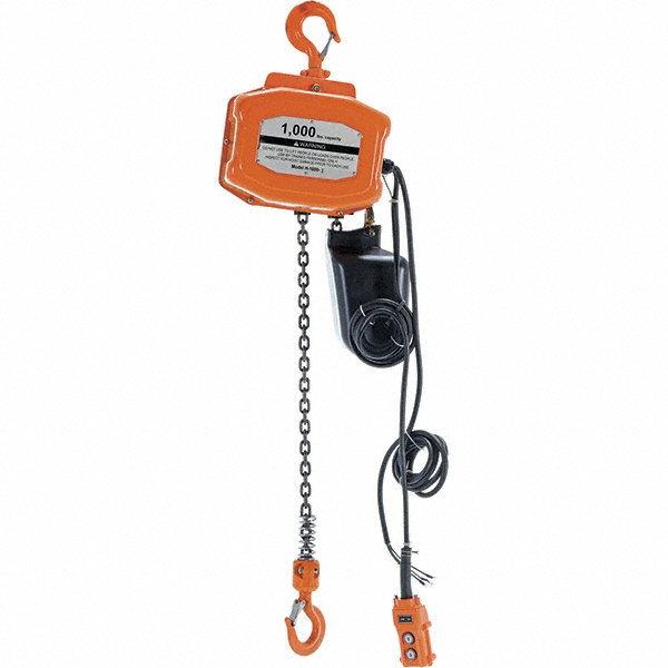 Vestil 1/2 Ton Capacity 17 FPM Lift Speed 110V Electric Chain Hoist