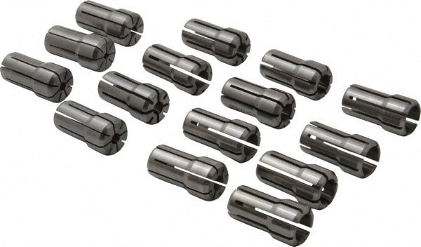 Parlec DA100-S031 Collet Set: 15 Pc, Series DA100, 1/8 to 9/16" Capacity Image