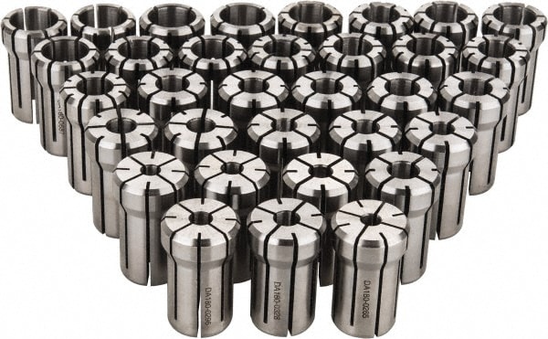 Parlec DA180-S016 Collet Set: 33 Pc, Series DA180, 1/4 to 3/4" Capacity Image