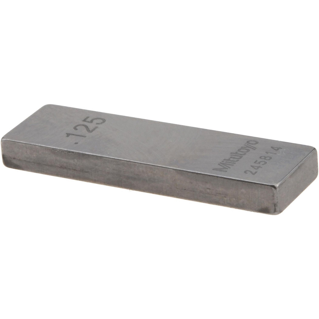 Mitutoyo Rectangle Steel Gage Block: 0.125", Grade 0 - Accuracy Grade 0, Includes Certificate of Inspection | Part #611165-531