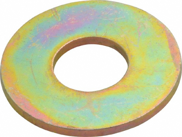 Value Collection 87723524 7/16" Screw USS Flat Washer: Alloy Steel, Zinc Yellow Dichromate Finish Image