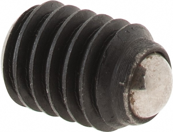 6mm OAL, Steel, Headless Rolling Ball End Clamping Screw