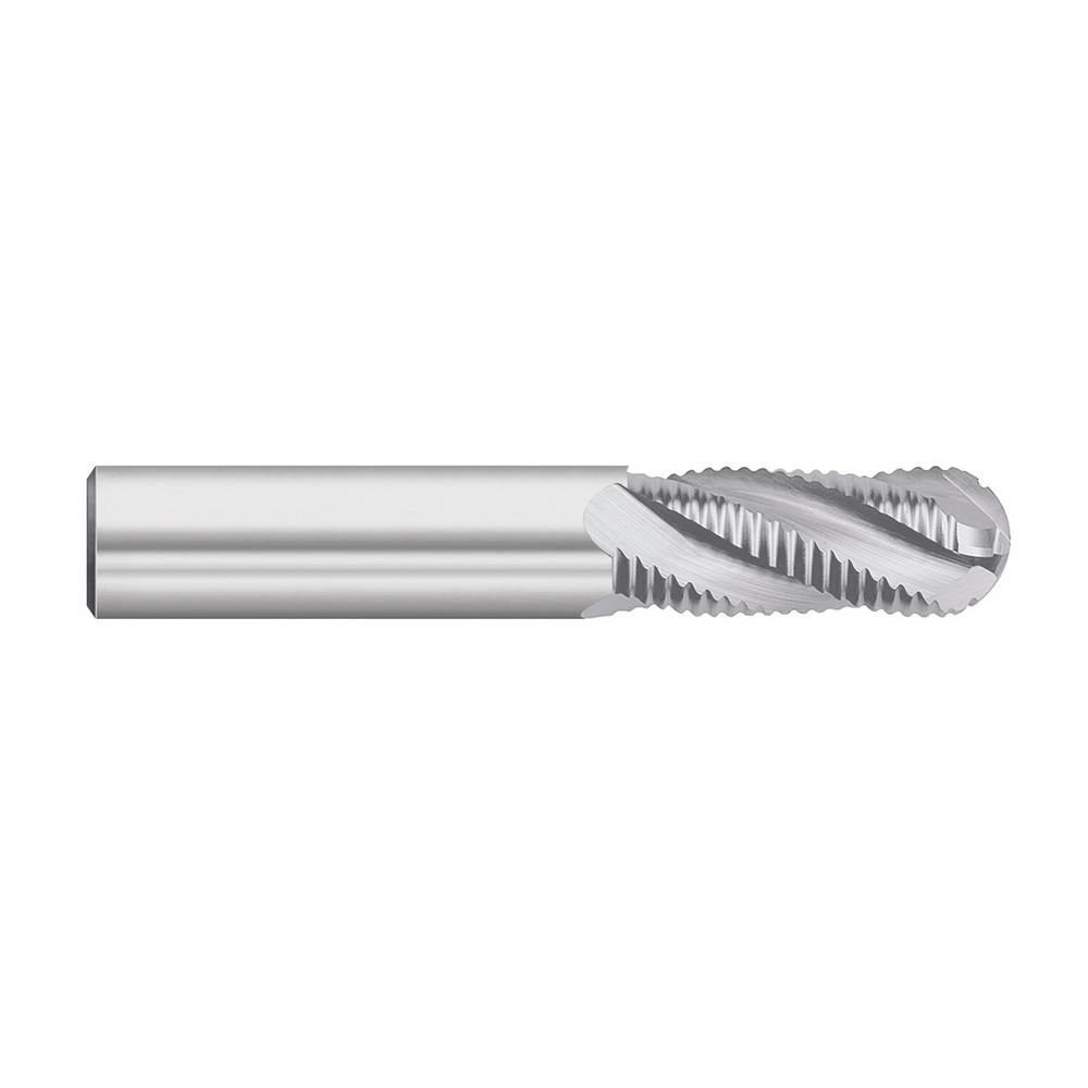 Titan USA Roughing End Mill 1/4" Dia, 4 Flutes, Ball End MSC