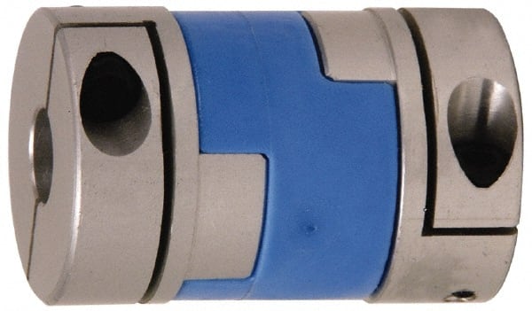 Lovejoy 68514458610 Flexible Oldham Coupling: Aluminum Hub with Polyacetal Insert, 3/16" Pipe, 1.3" OAL 