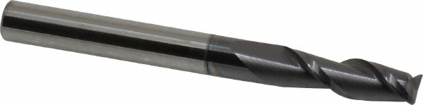 12181349 Corner Radius End Mill: 1/4" Dia, 3/4" LOC, 0.03" Radius, 2 Flutes, Solid Carbide  