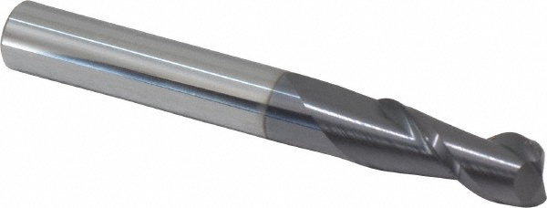 12181385 Corner Radius End Mill: 5/16" Dia, 3/4" LOC, 0.03" Radius, 2 Flutes, Solid Carbide  