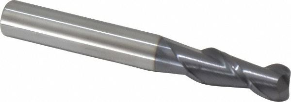 12181387 Corner Radius End Mill: 5/16" Dia, 3/4" LOC, 0.0600" Radius, 2 Flute, Solid Carbide  