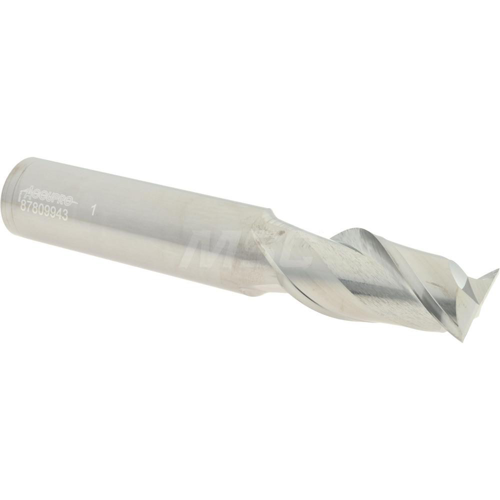 Accupro 12181800 Square End Mill: 1 Dia, 2 LOC, 1 Shank Dia, 6 OAL, 2 Flutes, Solid Carbide Image