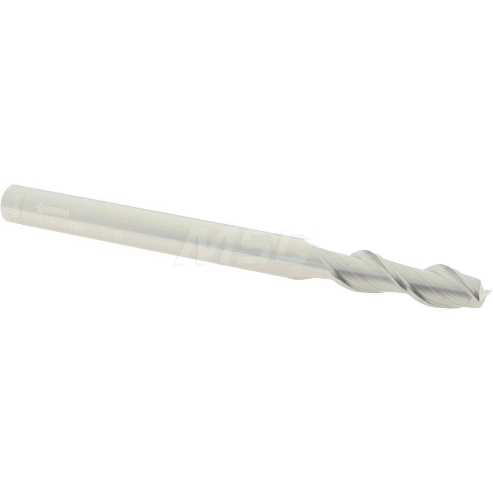 12181812 Square End Mill: 5/16 Dia, 1 LOC, 5/16 Shank Dia, 4 OAL, 2 Flutes, Solid Carbide  