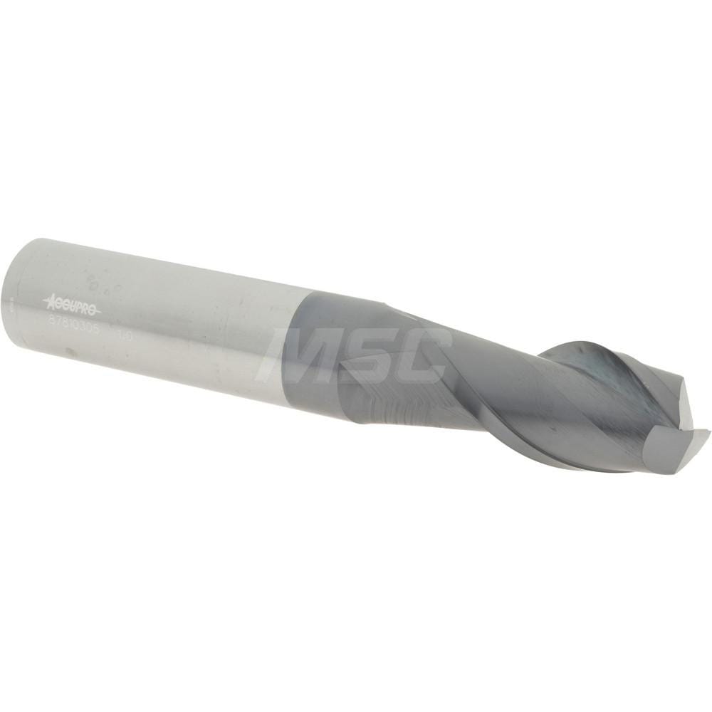 Accupro 12181802 Square End Mill: 1 Dia, 2 LOC, 1 Shank Dia, 6 OAL, 2 Flutes, Solid Carbide Image