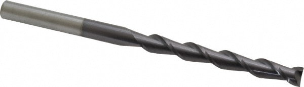 Accupro 12181850 Square End Mill: 3/8 Dia, 3 LOC, 3/8 Shank Dia, 6 OAL, 2 Flutes, Solid Carbide 