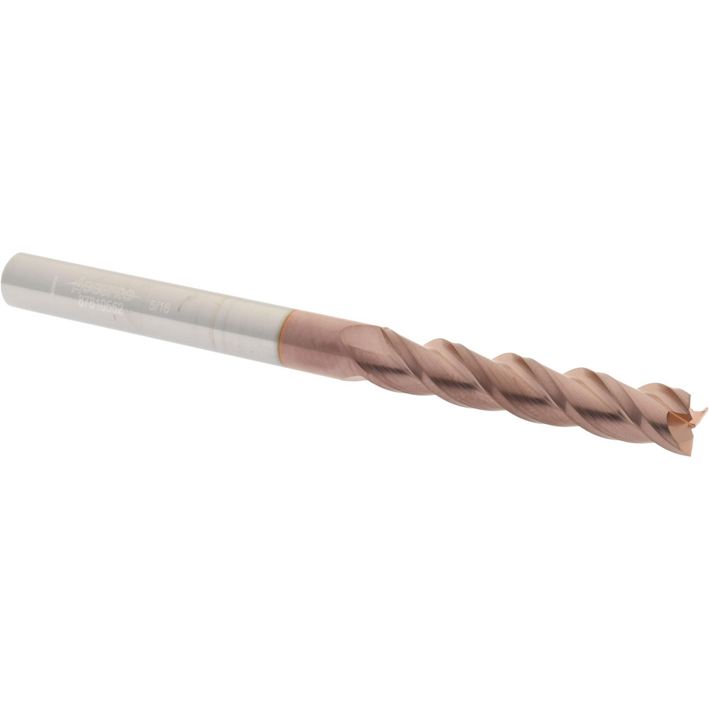 12182245 Square End Mill: 5/16 Dia, 1-5/8 LOC, 5/16 Shank Dia, 4 OAL, 3 Flutes, Solid Carbide  