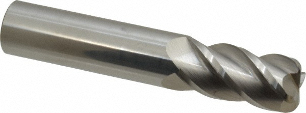 ONSRUD Corner Radius End Mill, 1/2 In Milling Dia., Carbide, TiN
