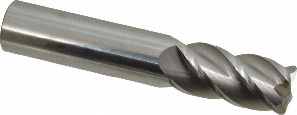 Accupro 12182663 Corner Radius End Mill: 3/4" Dia, 1-1/2" LOC, 0.09" Radius, 4 Flutes, Solid Carbide Image