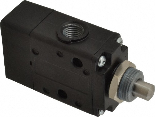 Norgren 3060022 Mechanically Operated Valve: Packed Spool, Plunger Actuator, 1/4" Inlet, 1/4" Outlet, 2 Position Image