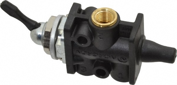 Norgren 3040322 Manually Operated Valve: 0.25" NPT Outlet, Packed Spool, Toggle Actuated Image