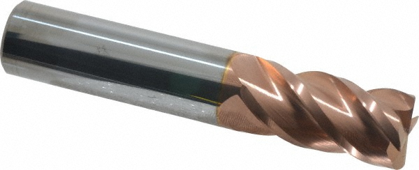 Accupro 12182670 Corner Radius End Mill: 3/4" Dia, 1-1/2" LOC, 0.045" Radius, 4 Flutes, Solid Carbide Image