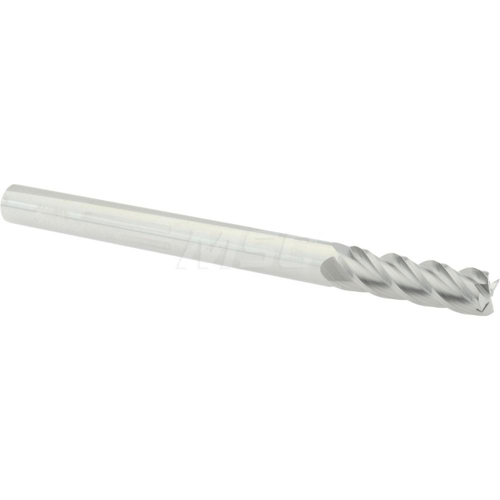 12183495 Square End Mill: 5/16 Dia, 1 LOC, 5/16 Shank Dia, 4 OAL, 4 Flutes, Solid Carbide  