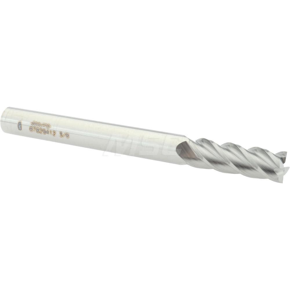 Accupro 12183522 Square End Mill: 3/8 Dia, 1 LOC, 3/8 Shank Dia, 4 OAL, 4 Flutes, Solid Carbide 