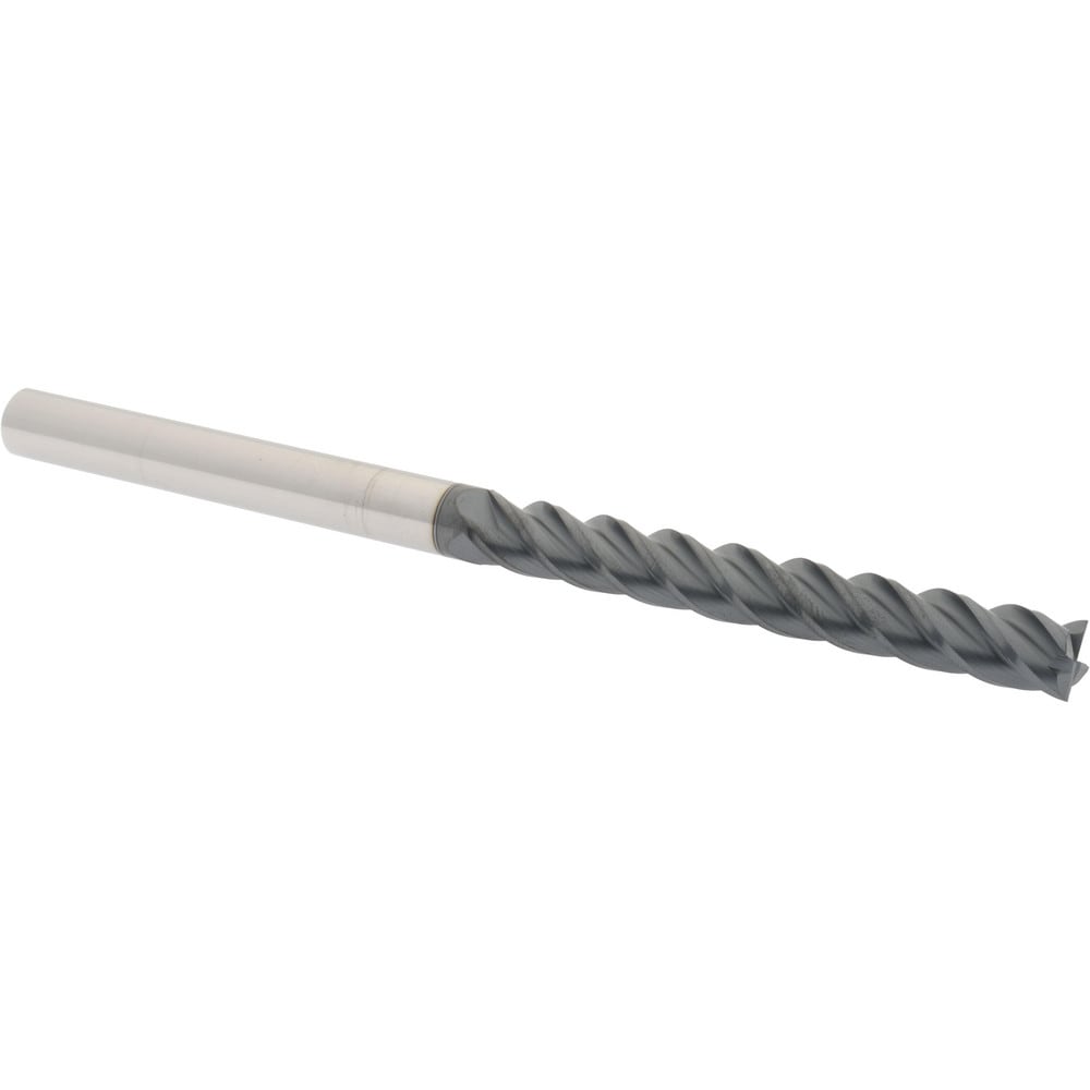 Accupro 12183762 Square End Mill: 3/8 Dia, 3 LOC, 3/8 Shank Dia, 6 OAL, 4 Flutes, Solid Carbide 