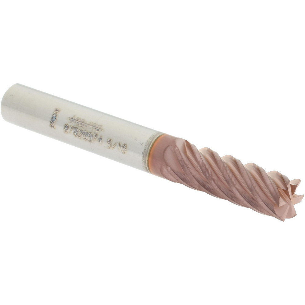 12183855 Square End Mill: 5/16 Dia, 7/8 LOC, 5/16 Shank Dia, 2-1/2 OAL, 6 Flutes, Solid Carbide  