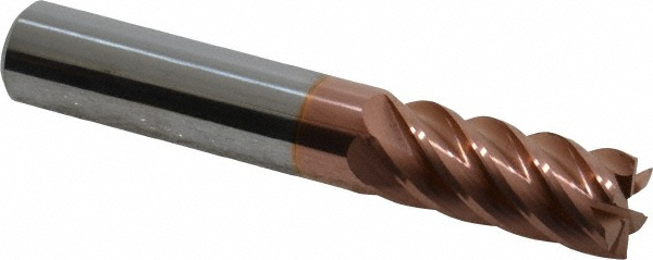 12183861 Square End Mill: 7/16 Dia, 1 LOC, 7/16 Shank Dia, 2-3/4 OAL, 6 Flutes, Solid Carbide  