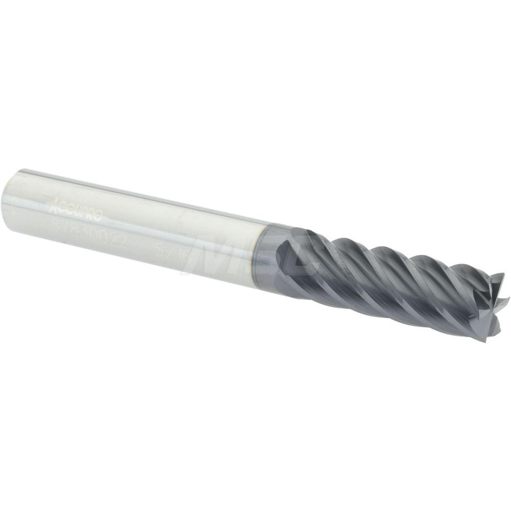 12183856 Square End Mill: 5/16 Dia, 7/8 LOC, 5/16 Shank Dia, 2-1/2 OAL, 6 Flutes, Solid Carbide  