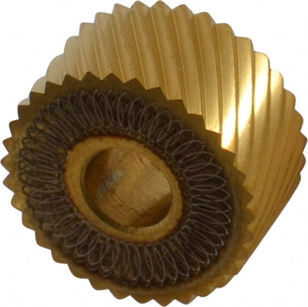 Standard Knurl Wheel: 3/4" Dia, 90 ° Tooth Angle, 14 TPI, Diagonal, High Speed Steel